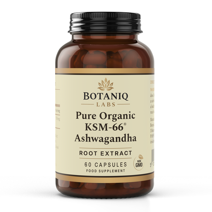 BOTANIQ LABS Pure Organic KSM-66 Ashwagandha Root Extract, 60 capsules